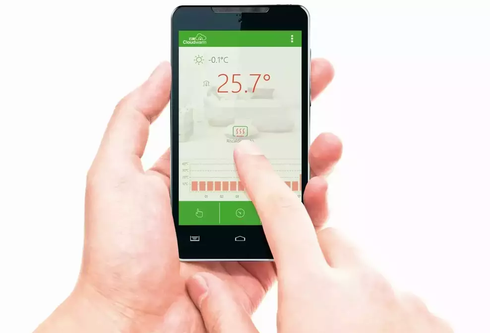 cloud warm app to control the boiler from your mobile phone or tablet