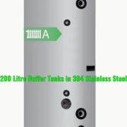 200 litre buffer tank in 304 stainless steel from Flexiheat UK