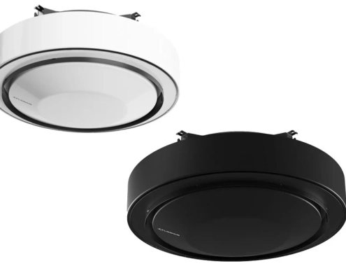 Commercial ceiling heaters or commercial ceiling mounted heaters which can also be installed as a suspended ceiling heater within the suspended ceiling units are also available in a heating and cooling option from Flexiheat UK