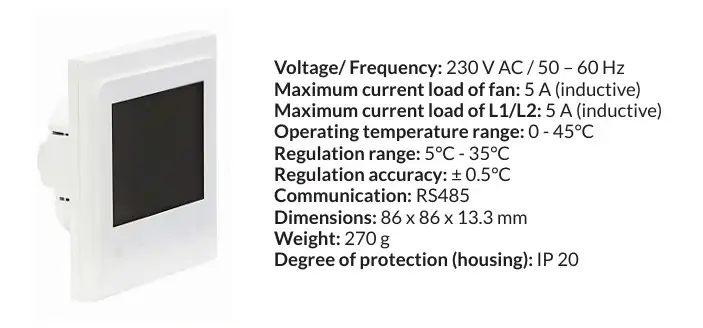 volt hmi controller for our fheuh electric powered unit heaters from flexiheat uk