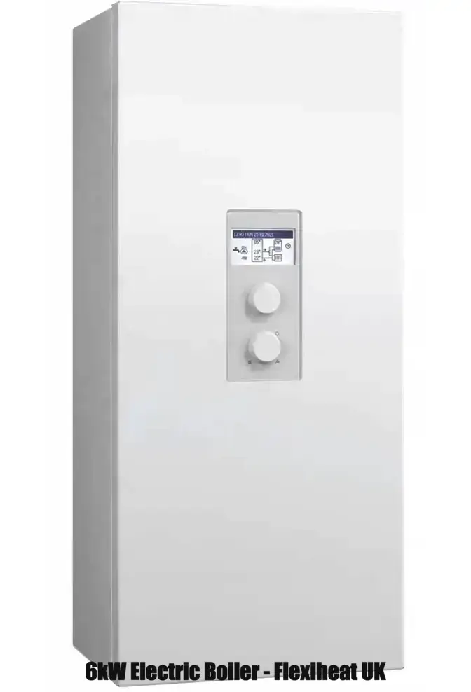 A 6kW electric boiler, that can be used for wet central heating system, being an electric boiler with 6kW’s of output from Flexiheat UK