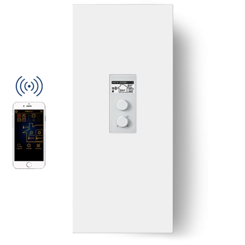 smart phone or tablet control capability for our m series electric heating boilers from Flexiheat UK